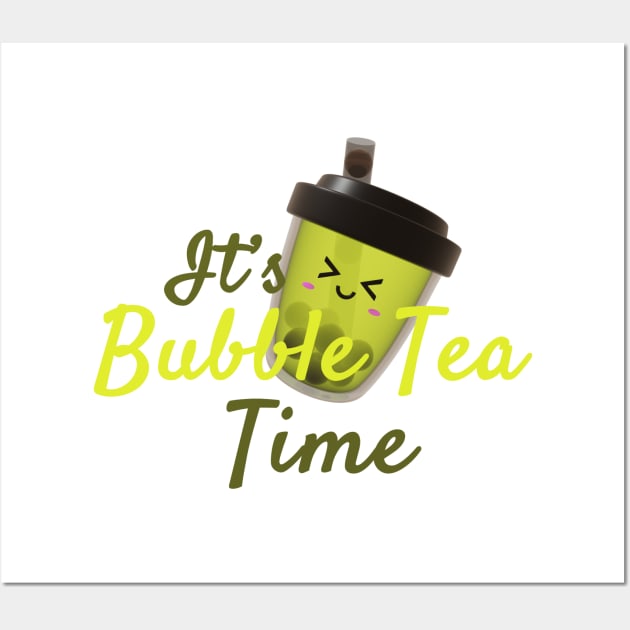 Green Tea Bubble Tea Time! Wall Art by Pakanese_Art